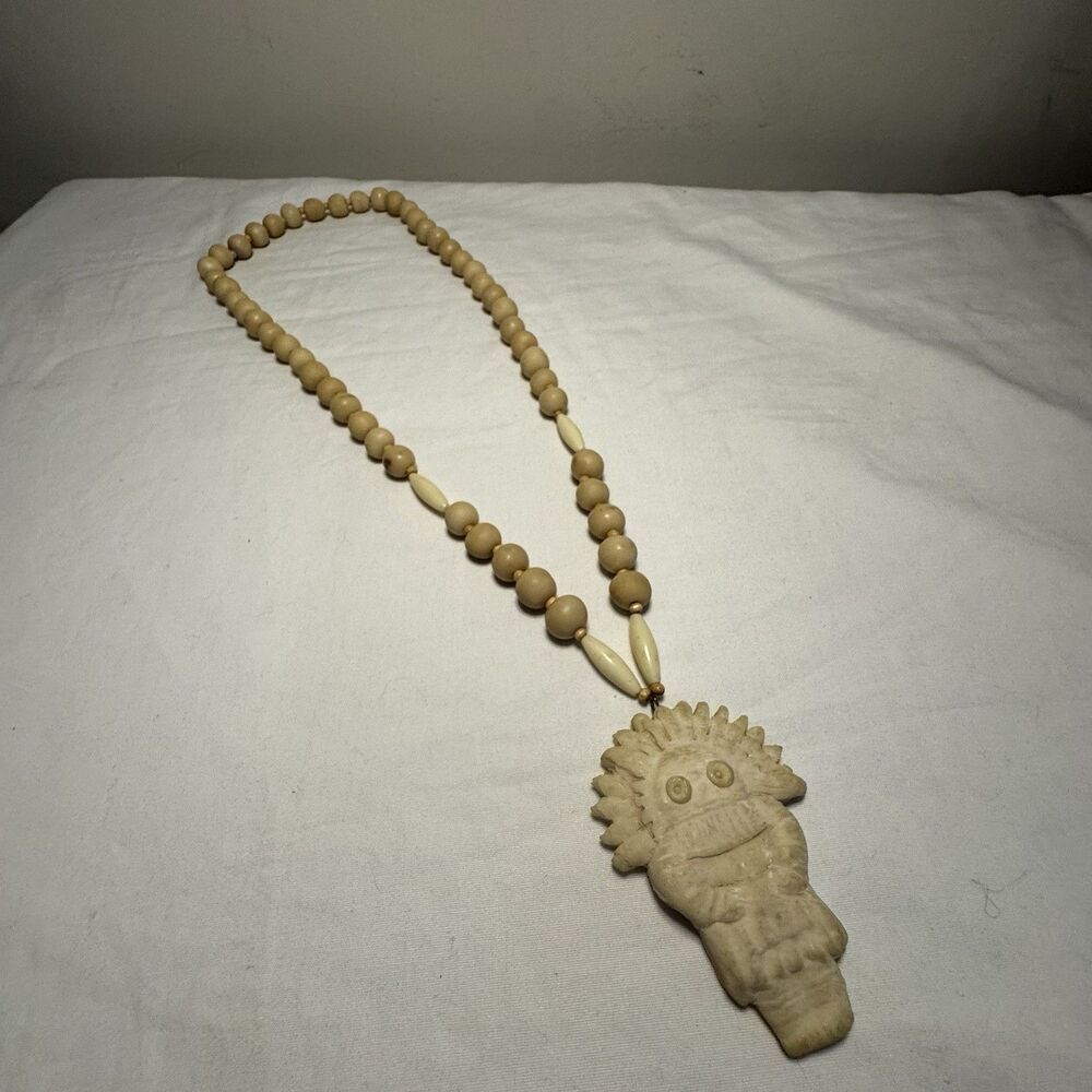 Tulsi Rhada Style Necklace Pendant And Beads Are Not Real Wood. Indigenous Style